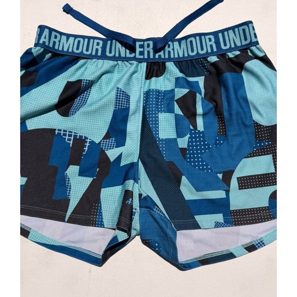 Under Armour youth large Blue Turquoise Shorts c3